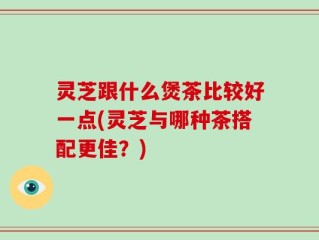 灵芝跟什么煲茶比较好一点(灵芝与哪种茶搭配更佳？)