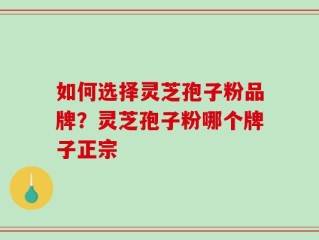 如何选择灵芝孢子粉品牌？灵芝孢子粉哪个牌子正宗