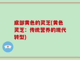 底部黄色的灵芝(黄色灵芝：传统营养的现代转型)