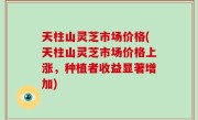 天柱山灵芝市场价格(天柱山灵芝市场价格上涨，种植者收益显著增加)