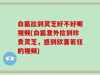 白狐捡到灵芝好不好呢视频(白狐意外捡到珍贵灵芝，感到欣喜若狂的视频)
