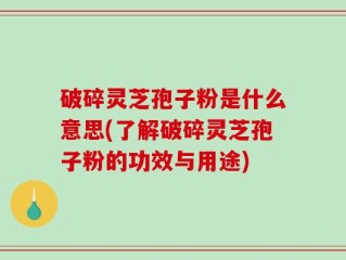 破碎灵芝孢子粉是什么意思(了解破碎灵芝孢子粉的功效与用途)