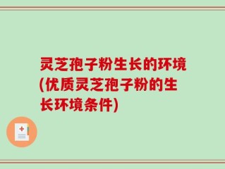 灵芝孢子粉生长的环境(优质灵芝孢子粉的生长环境条件)