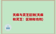 天麻与灵芝区别(天麻和灵芝：区别和功效)