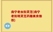 南宁老水街灵芝(南宁老街现灵芝药膳美食推荐)