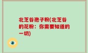 北芝谷孢子粉(北芝谷的花粉：你需要知道的一切)