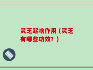 灵芝起啥作用 (灵芝有哪些功效？)