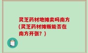 灵芝药材地摊卖吗南方(灵芝药材摊贩能否在南方开张？)