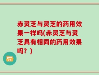 赤灵芝与灵芝的药用效果一样吗(赤灵芝与灵芝具有相同的药用效果吗？)