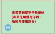 赤灵芝破壁孢子粉是啥(赤灵芝破壁孢子粉：功效与作用简介)