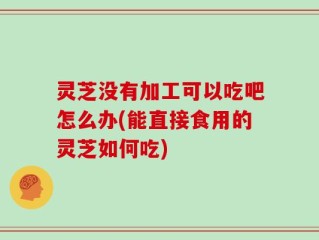 灵芝没有加工可以吃吧怎么办(能直接食用的灵芝如何吃)
