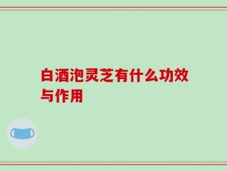 白酒泡灵芝有什么功效与作用