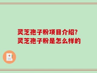 灵芝孢子粉项目介绍？灵芝孢子粉是怎么样的