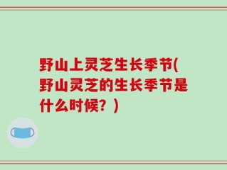 野山上灵芝生长季节(野山灵芝的生长季节是什么时候？)