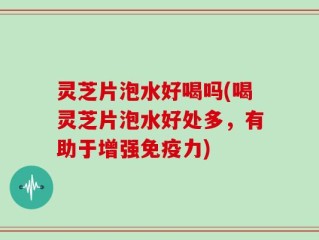 灵芝片泡水好喝吗(喝灵芝片泡水好处多，有助于增强免疫力)