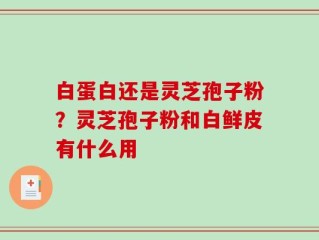 白蛋白还是灵芝孢子粉？灵芝孢子粉和白鲜皮有什么用