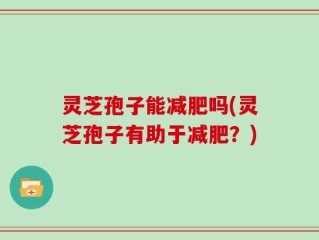 灵芝孢子能减肥吗(灵芝孢子有助于减肥？)