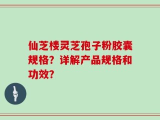 仙芝楼灵芝孢子粉胶囊规格？详解产品规格和功效？