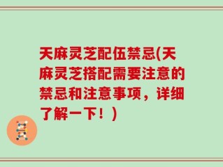 天麻灵芝配伍禁忌(天麻灵芝搭配需要注意的禁忌和注意事项，详细了解一下！)