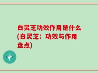 白灵芝功效作用是什么(白灵芝：功效与作用盘点)