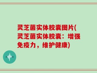 灵芝菌实体胶囊图片(灵芝菌实体胶囊：增强免疫力，维护健康)