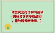 破壁灵芝孢子粉有结块(破解灵芝孢子粉晶团，释放营养新能量！)