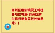 商州区麻街镇灵芝种植基地在哪里(商州区麻街镇哪里有灵芝种植基地？)