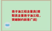 孢子油三萜含量高(提取高含量孢子油三萜，突破制约前景广阔)