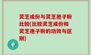 灵芝成份与灵芝孢子粉比较(比较灵芝成份和灵芝孢子粉的功效与区别)