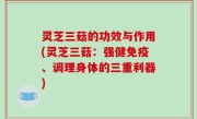 灵芝三菇的功效与作用(灵芝三菇：强健免疫、调理身体的三重利器)