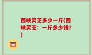 西峡灵芝多少一斤(西峡灵芝：一斤多少钱？)