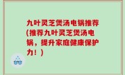 九叶灵芝煲汤电锅推荐(推荐九叶灵芝煲汤电锅，提升家庭健康保护力！)