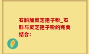 石斛加灵芝孢子粉_石斛与灵芝孢子粉的完美结合：