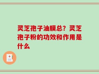 灵芝孢子油膜总？灵芝孢子粉的功效和作用是什么