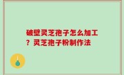 破壁灵芝孢子怎么加工？灵芝孢子粉制作法