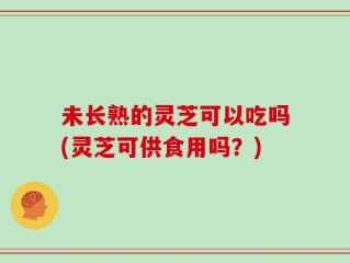 未长熟的灵芝可以吃吗(灵芝可供食用吗？)
