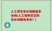 人工灵芝生长周期是多长的(人工培养灵芝的生长周期有多长？)