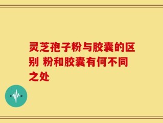 灵芝孢子粉与胶囊的区别 粉和胶囊有何不同之处
