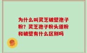 为什么叫灵芝破壁孢子粉？灵芝孢子粉头道粉和破壁有什么区别吗
