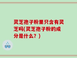 灵芝孢子粉里只含有灵芝吗(灵芝孢子粉的成分是什么？)