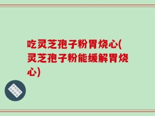吃灵芝孢子粉胃烧心(灵芝孢子粉能缓解胃烧心)