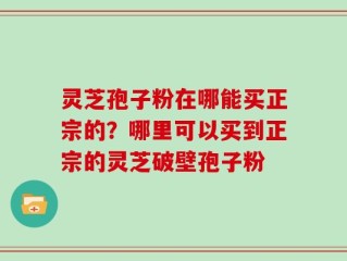 灵芝孢子粉在哪能买正宗的？哪里可以买到正宗的灵芝破壁孢子粉
