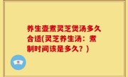 养生壶煮灵芝煲汤多久合适(灵芝养生汤：煮制时间该是多久？)