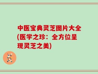 中医宝典灵芝图片大全(医学之珍：全方位呈现灵芝之美)