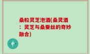 桑粒灵芝泡酒(桑灵酒：灵芝与桑蚕丝的奇妙融合)