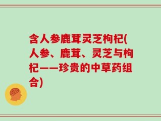 含人参鹿茸灵芝枸杞(人参、鹿茸、灵芝与枸杞——珍贵的中草药组合)