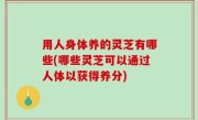 用人身体养的灵芝有哪些(哪些灵芝可以通过人体以获得养分)