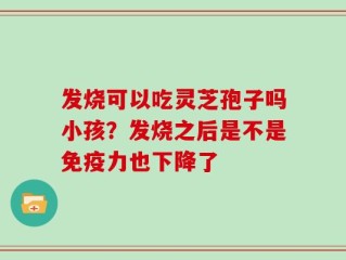 发烧可以吃灵芝孢子吗小孩？发烧之后是不是免疫力也下降了
