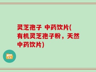 灵芝孢子 中药饮片(有机灵芝孢子粉，天然中药饮片)