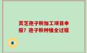 灵芝孢子粉加工项目申报？孢子粉种植全过程